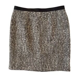 Talbots Wool Blend Tweed‎ Pencil Skirt Women's Sz 4P 4 Petitie Brown Academia